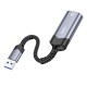 Мережевий адаптер Hoco UA26 Ethernet USB to RJ45 1000 Mbps 0.125m Black