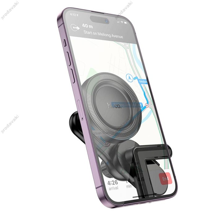 Автомобільний тримач Hoco H57 Show ring magnetic Car holder (display) 4.5-7" Black