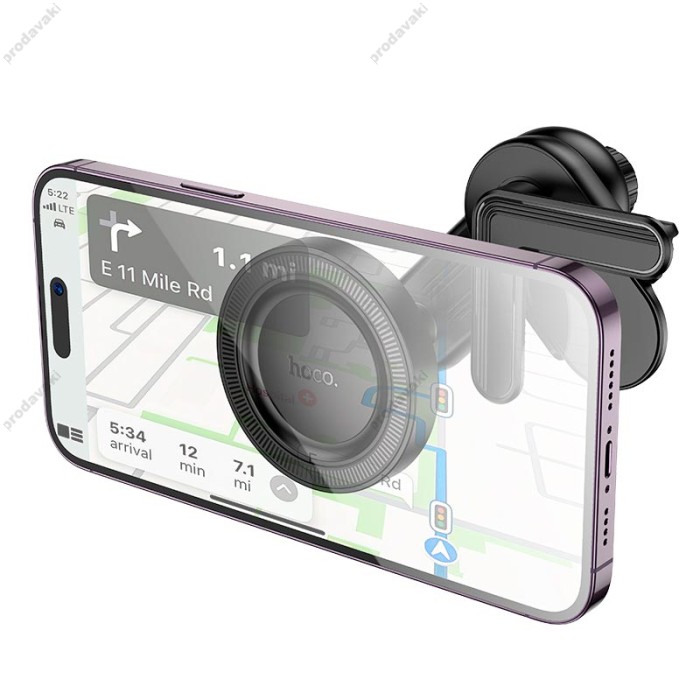 Автомобільний тримач Hoco H57 Show ring magnetic Car holder (display) 4.5-7" Black