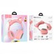 Бездротові Bluetooth навушники HOCO ESD13 Skill cat ear headphones BT 5.3 Pink
