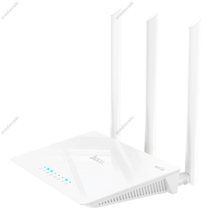 Роутер маршрутизатор Hoco HI30 WiFi4 wireless router 2.4GHz 300Mbps White