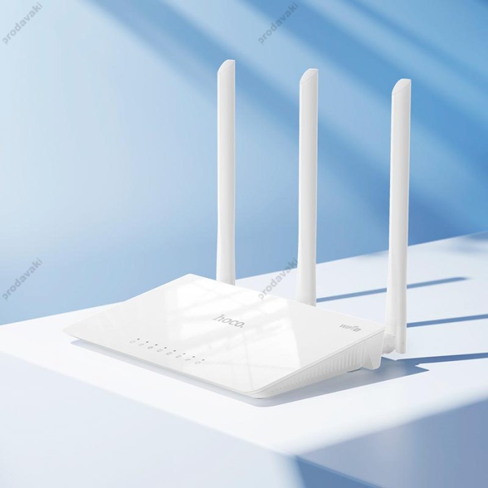 Роутер маршрутизатор Hoco HI30 WiFi4 wireless router 2.4GHz 300Mbps White