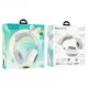 Бездротові Bluetooth навушники HOCO ESD13 Skill cat ear headphones BT 5.3 White