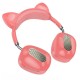 Бездротові Bluetooth навушники HOCO ESD13 Skill cat ear headphones BT 5.3 Pink