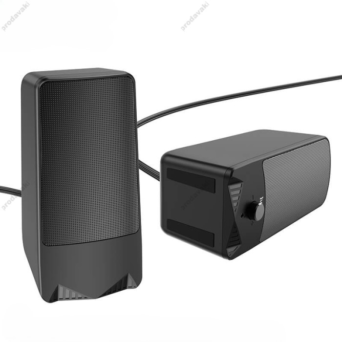 Комп'ютерна колонка Hoco DS14 RGB Rhythmic Spectrum desktop speaker AUX Mic 10W Black