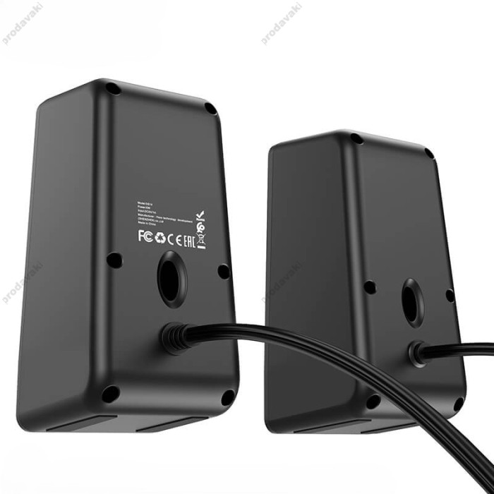 Комп'ютерна колонка Hoco DS14 RGB Rhythmic Spectrum desktop speaker AUX Mic 10W Black