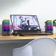 Комп'ютерна колонка Hoco DS14 RGB Rhythmic Spectrum desktop speaker AUX Mic 10W Black