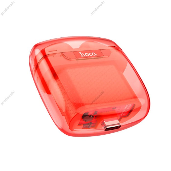 Бездротові Bluetooth навушники HOCO EW15 Clear Explore Edition True Wireless Headset BT 5.1 Red