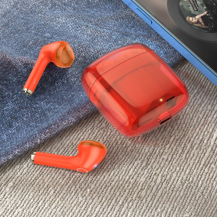 Бездротові Bluetooth навушники HOCO EW15 Clear Explore Edition True Wireless Headset BT 5.1 Red