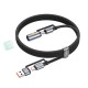 Кабель PD Hoco U138 All-in-one charging data cable USB / Type-C to Type-C / cigarette lighter U138 1.2m PD60W 3A Black