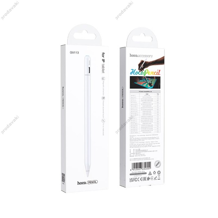 Стілус Stylus Pen Hoco GM113 Active capacitive pen pad dedicated White