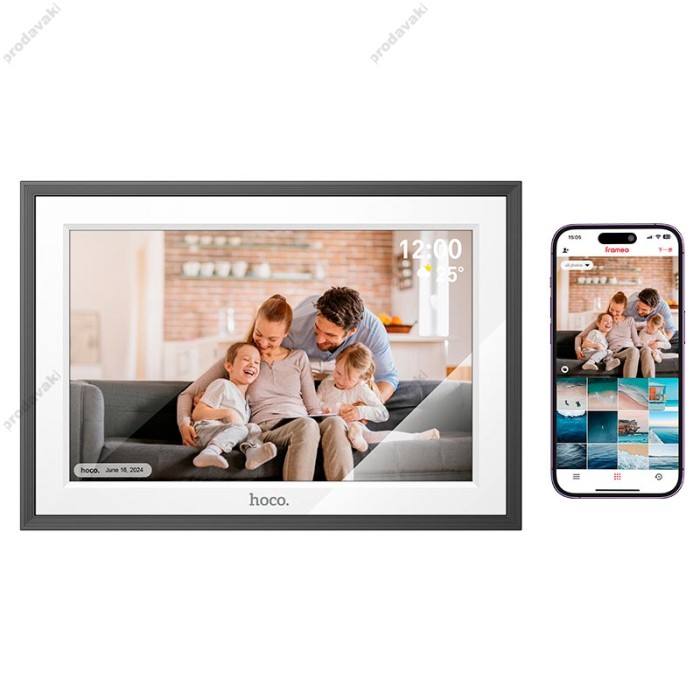 Фоторамка Hoco Hi13 digital cloud photo frame 10.1" HD Android 6 2.4G / WiFi 5.0 / 13.0MP 1 RAM / 32 R Black