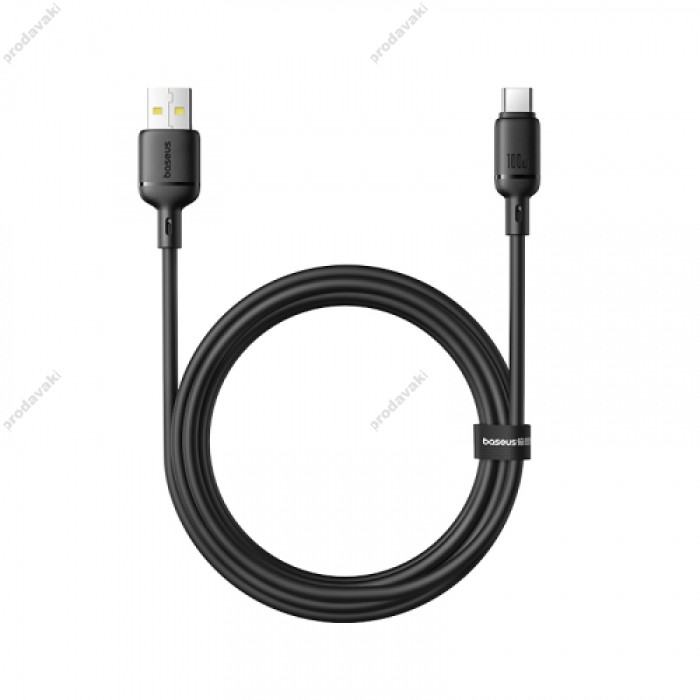 Кабель Baseus Silky Series USB to Type-C 100W 5A 2m Black P10377703113-01