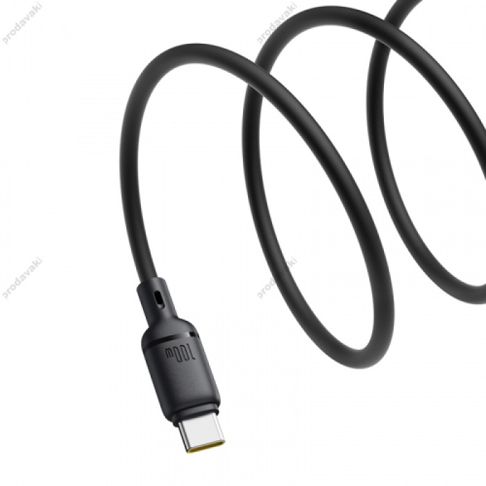 Кабель Baseus Silky Series USB to Type-C 100W 5A 2m Black P10377703113-01