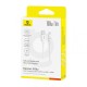 Кабель Baseus Silky Series USB to Type-C 100W 5A 1m White P10377703213-00
