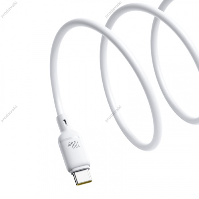 Кабель Baseus Silky Series Type-C to Type-C 100W 5A 1m White P10377704213-00