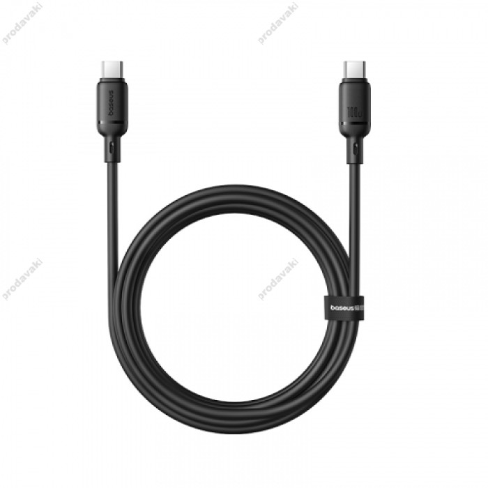 Кабель Baseus Silky Series Type-C to Type-C 100W 5A 2m Black P10377704113-01