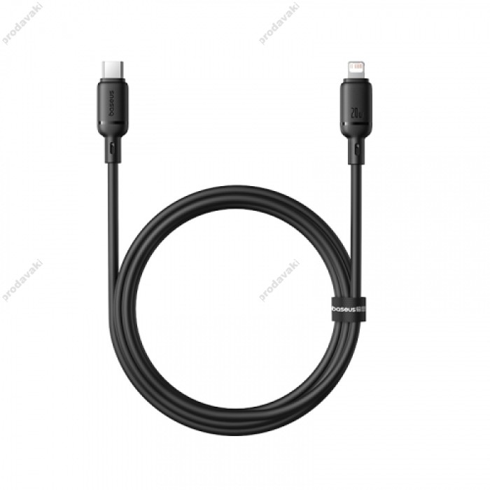 PD кабель Baseus Silky Series Type-C to Lightning 20W 1m Black P10377700113-00