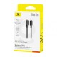PD кабель Baseus Silky Series Type-C to Lightning 20W 1m Black P10377700113-00