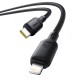 PD кабель Baseus Silky Series Type-C to Lightning 20W 1m Black P10377700113-00