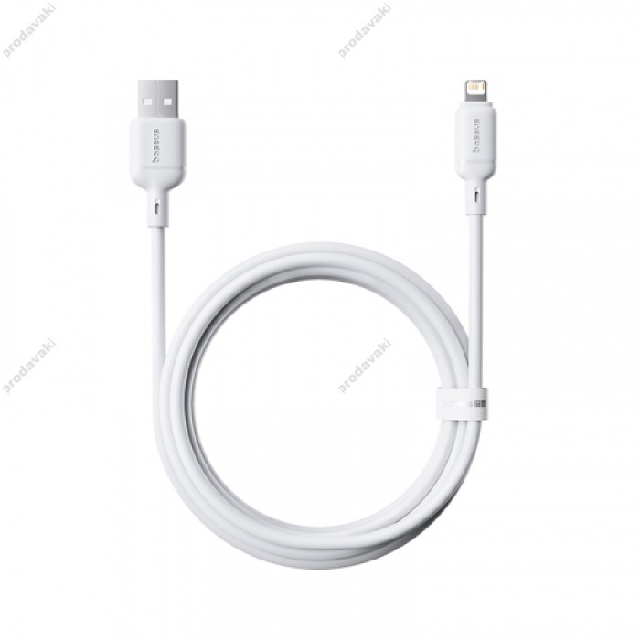 USB кабель Baseus Silky Series USB to Lightning 2.4A 2m White P10377702213-01