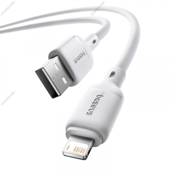 USB кабель Baseus Silky Series USB to Lightning 2.4A 2m White P10377702213-01