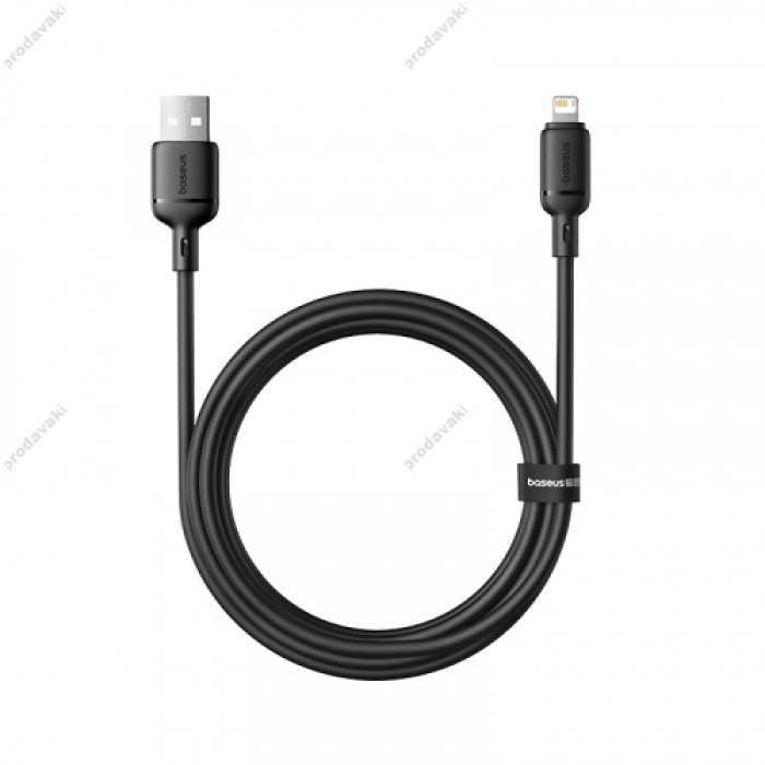 USB кабель Baseus Silky Series USB to Lightning 2.4A 2m Black P10377702113-01