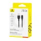 USB кабель Baseus Silky Series USB to Lightning 2.4A 2m Black P10377702113-01