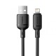 USB кабель Baseus Silky Series USB to Lightning 2.4A 2m Black P10377702113-01