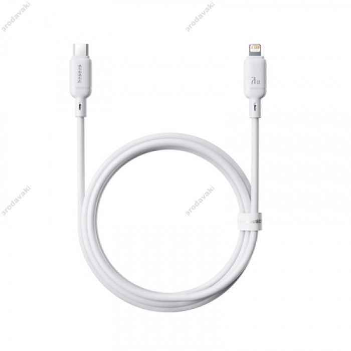PD кабель Baseus Silky Series Type-C to Lightning 20W 1m White P10377700213-00