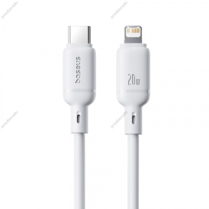 PD кабель Baseus Silky Series Type-C to Lightning 20W 1m White P10377700213-00