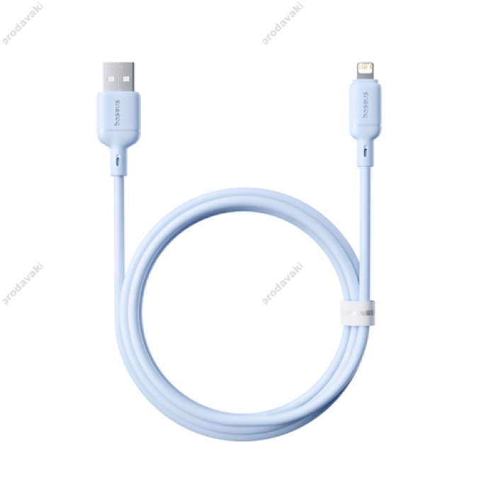 USB кабель Baseus Silky Series USB to Lightning 2.4A 1m Blue P10377702313-00