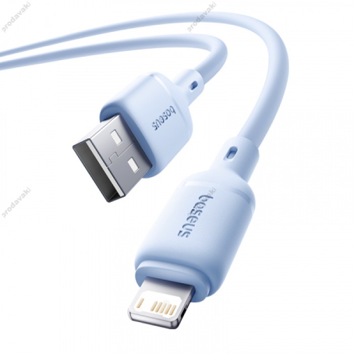 USB кабель Baseus Silky Series USB to Lightning 2.4A 1m Blue P10377702313-00