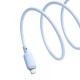 USB кабель Baseus Silky Series USB to Lightning 2.4A 1m Blue P10377702313-00