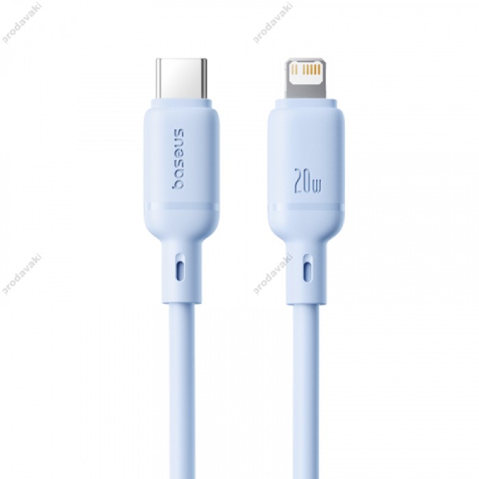PD кабель Baseus Silky Series Type-C to Lightning 20W 1m Blue P10377700313-00