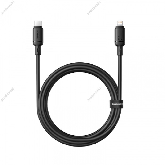 PD кабель Baseus Silky Series Type-C to Lightning 20W 2m Black P10377700113-01
