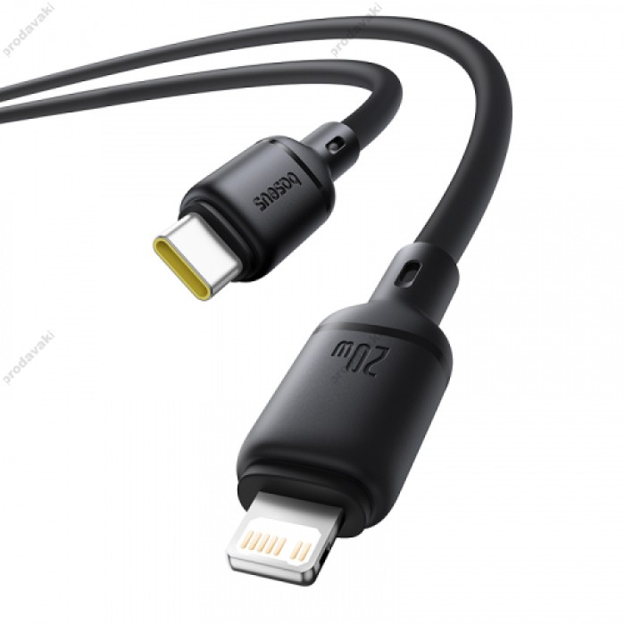PD кабель Baseus Silky Series Type-C to Lightning 20W 2m Black P10377700113-01