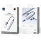 USB-Хаб Wiwu Wi-HB003 ZOLO 5в1 Type-C to USB3.0+2xUSB 2.0+SD+TF Grey