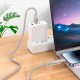 Кабель PD Hoco U138 All-in-one charging data cable c Lightning to Тype-C LED light 1.2m PD27 / 60W Black