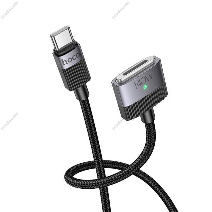 PD Кабель HOCO U141 Magnetic charging Cable Type-C to Mag3 1.8m 140W Black