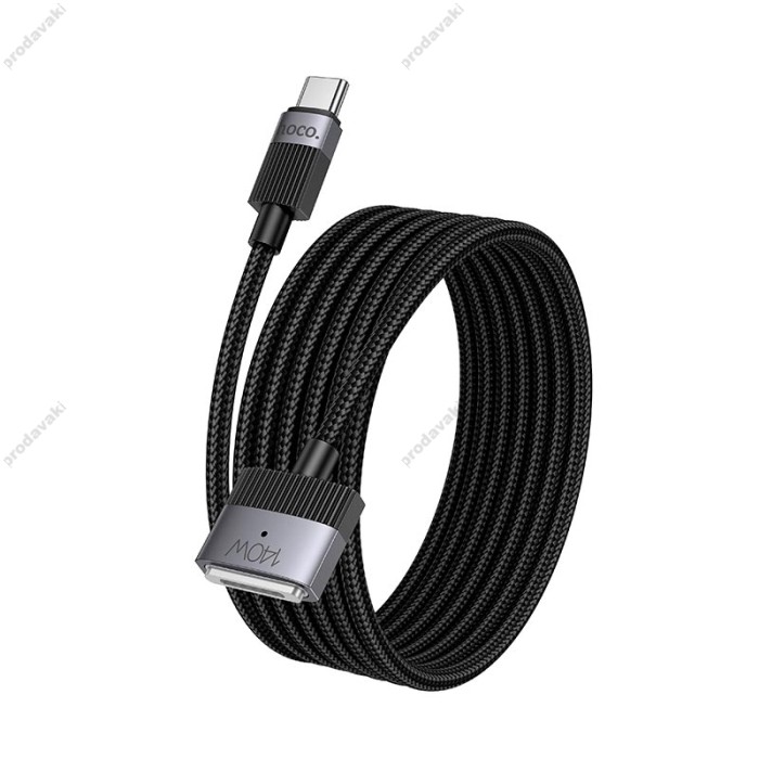 PD Кабель HOCO U141 Magnetic charging Cable Type-C to Mag3 1.8m 140W Black