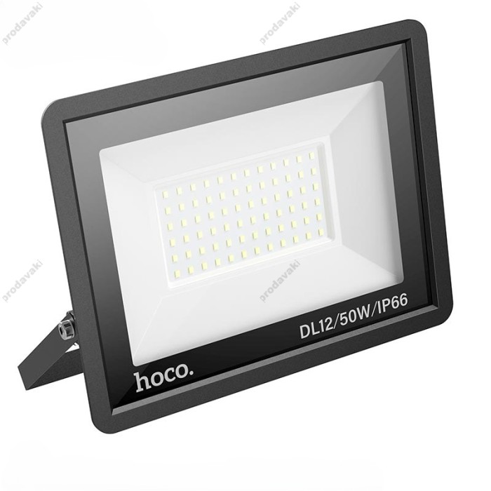 Лампа зовнішня HOCO DL12 Ultra thin outdoor LED flood light 50W IP66 Black