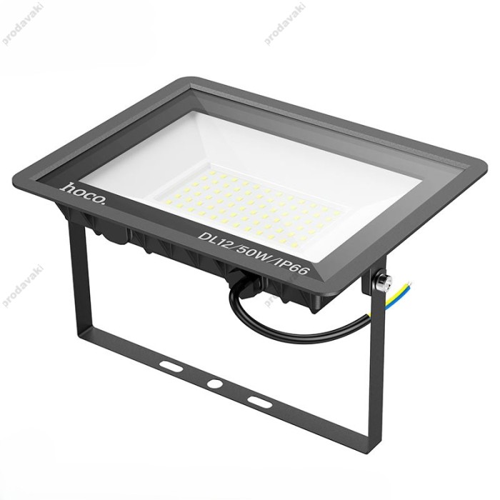 Лампа зовнішня HOCO DL12 Ultra thin outdoor LED flood light 50W IP66 Black