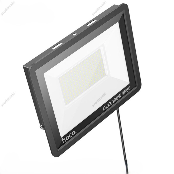 Лампа зовнішня HOCO DL13 Ultra thin outdoor LED flood light 100W IP66 Black