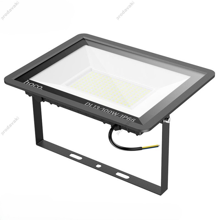 Лампа зовнішня HOCO DL13 Ultra thin outdoor LED flood light 100W IP66 Black