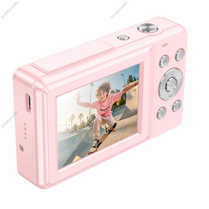Дитячий фотоапарат / фотокамера HOCO digital camera DV202 44MP 30fps/1920p 2.4" IPS HD Pink