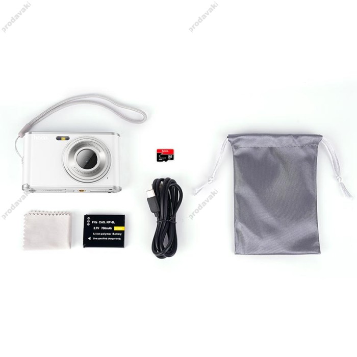 Дитячий фотоапарат / фотокамера HOCO DV203 Dual-Lens digital camera 48MP 30fps/1920p 2.8" IPS HD White