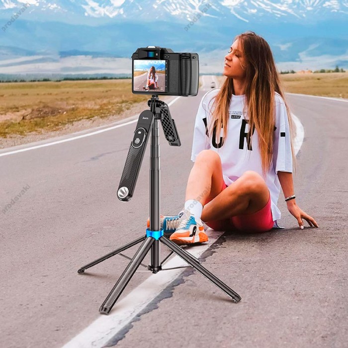 Монопод-трипод HOCO K22 Handy aluminum alloy anti-shake live broadcast holder 1.75m Black