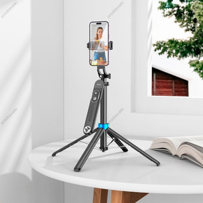 Монопод-трипод HOCO K22 Handy aluminum alloy anti-shake live broadcast holder 1.75m Black