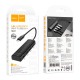 USB-Хаб HOCO HB41 Easy safety 4в1 Type-C to 4xUSB 2.0 0.2M Black